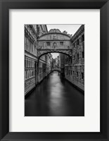 Framed B&W Bridge of Sighs