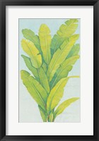 Framed Chartreuse Tropical Foliage II