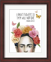 Framed Frida's Flowers II