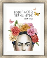 Framed Frida's Flowers II