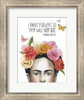 Framed Frida's Flowers II