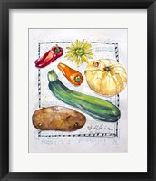 Framed 'Kitchen Veggies II' border=