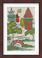 Framed Pagoda Landscape I