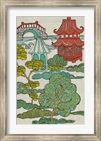 Framed Pagoda Landscape II