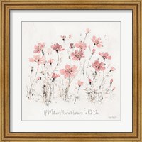 Framed Wildflowers III Pink Mothers