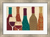 Framed Wine Collage I with Glassware