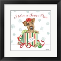 Framed 'Holiday Paws II' border=