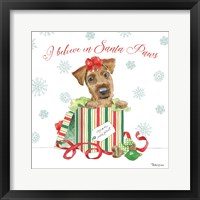 Framed 'Holiday Paws II' border=