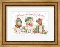 Framed Holiday Paws I