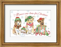 Framed Holiday Paws I