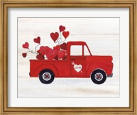 Framed Rustic Valentine Truck