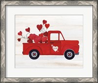 Framed Rustic Valentine Truck