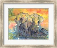 Framed Elephants Crop