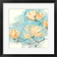 Teal Buds III Framed Print