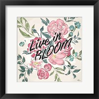 Live in Bloom II Framed Print
