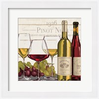 Framed 'Wine Tasting III' border=