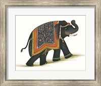 Framed India Elephant I Light Crop