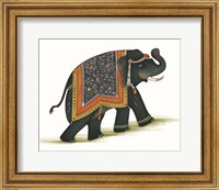 Framed India Elephant I Light Crop