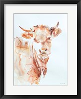 Framed Village Cow