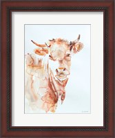 Framed Village Cow