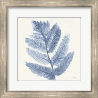 Framed Forest Ferns I Blue