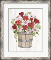 Framed Rustic Valentine Bushel Basket