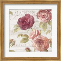 Framed French Roses V