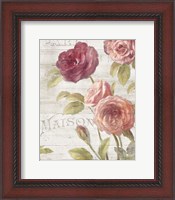 Framed French Roses III
