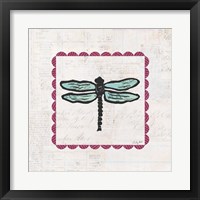 Framed 'Dragonfly Stamp Bright' border=