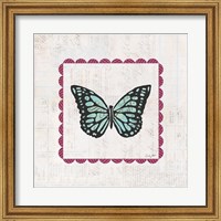 Framed Butterfly Stamp Bright