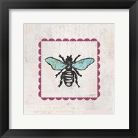 Framed Bee Stamp Bright