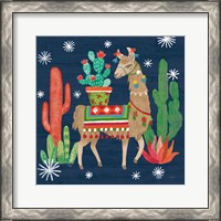 Framed Lovely Llamas III Christmas