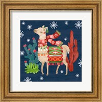 Framed Lovely Llamas IV Christmas