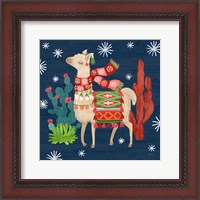 Framed Lovely Llamas IV Christmas