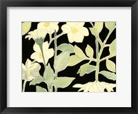 White Night Flowers II Framed Print
