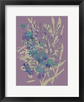 Slate Flowers on Mauve I Framed Print