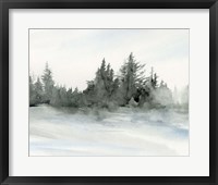 Evergreens in the Distance II Framed Print