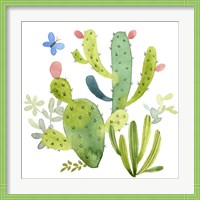 Framed Happy Cactus II