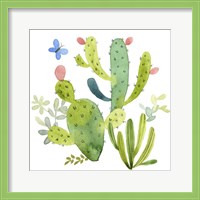 Framed Happy Cactus II