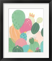 Framed 'Cactus Confetti I' border=