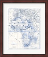 Framed Africa in Shades of Blue