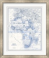 Framed Africa in Shades of Blue