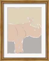 Framed Pastel Zoo I