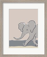 Framed Pastel Zoo III