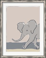 Framed Pastel Zoo III