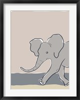 Framed Pastel Zoo III