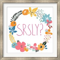 Framed Snarky Florals XI