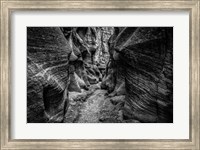 Framed Slot Canyon Utah 7 Black & White