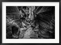 Framed Slot Canyon Utah 7 Black & White