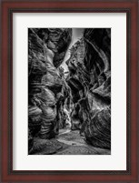 Framed Slot Canyon Utah 8 Black & White